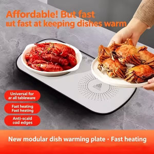 Fast Heating Universal Dish Warmer Mat Anti-slip Modular Kitchen Accessory Food Warming Plate